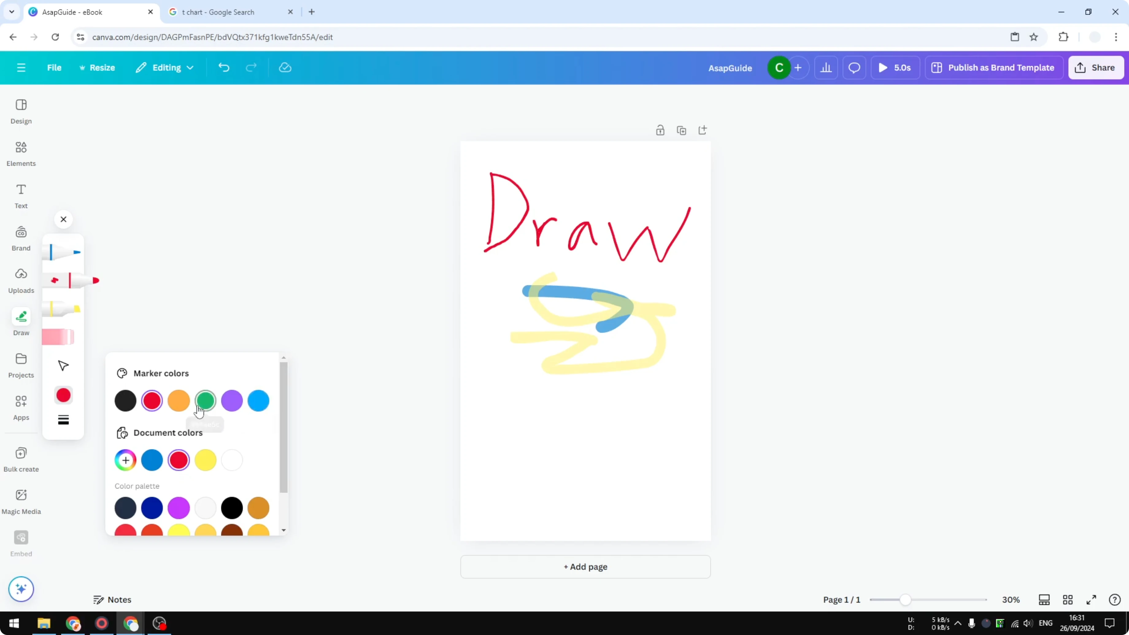 Screenshot from How to Use the Draw Tool in Canva at 42s
