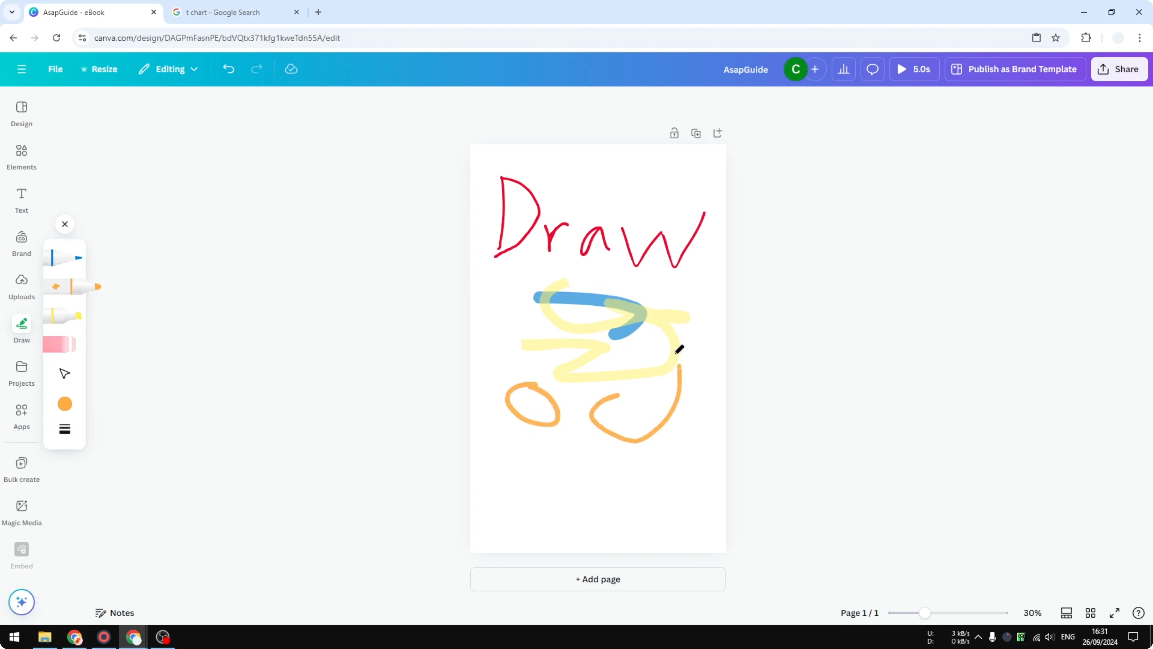 Screenshot from How to Use the Draw Tool in Canva at 52s