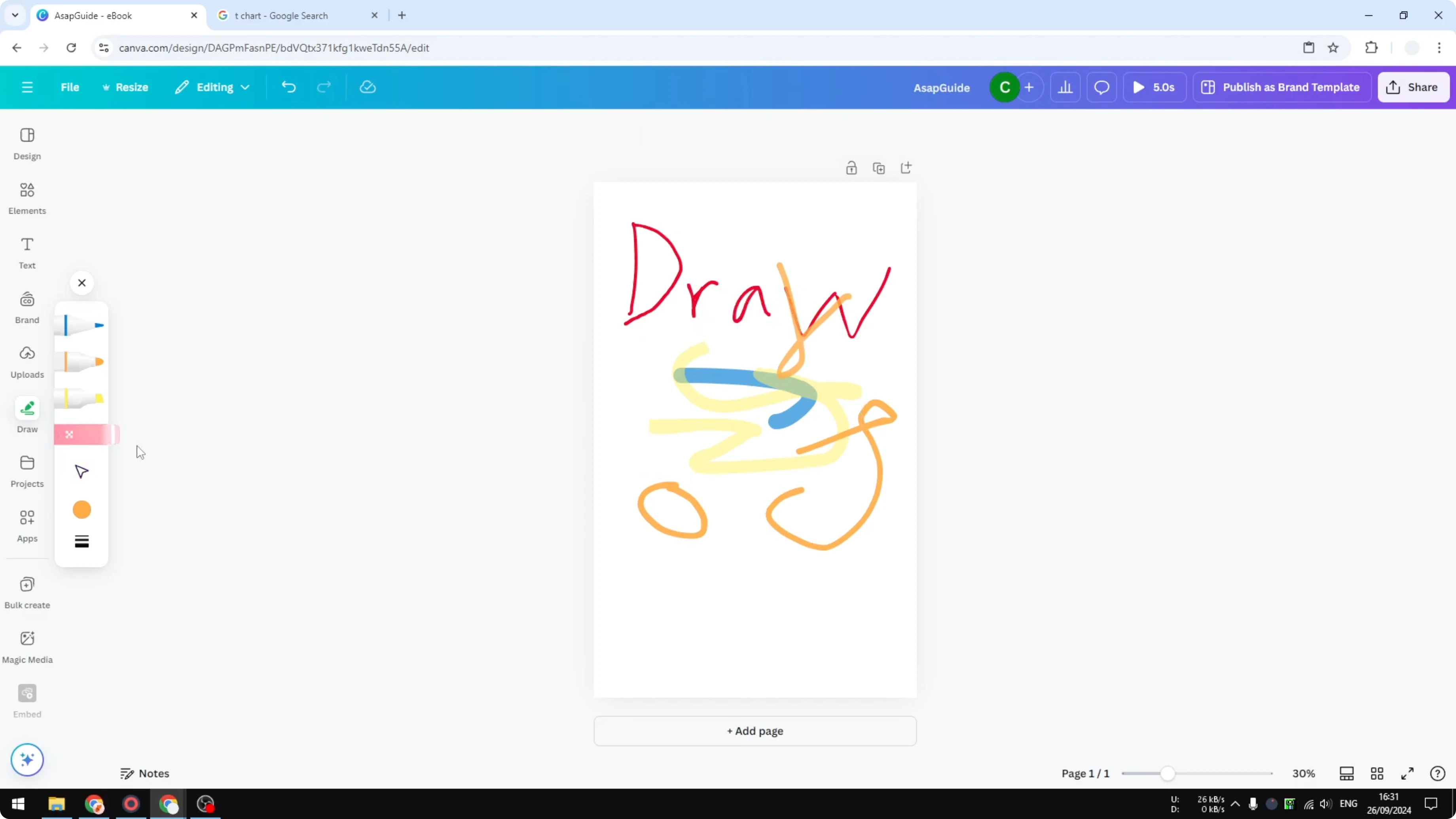 Screenshot from How to Use the Draw Tool in Canva at 67s