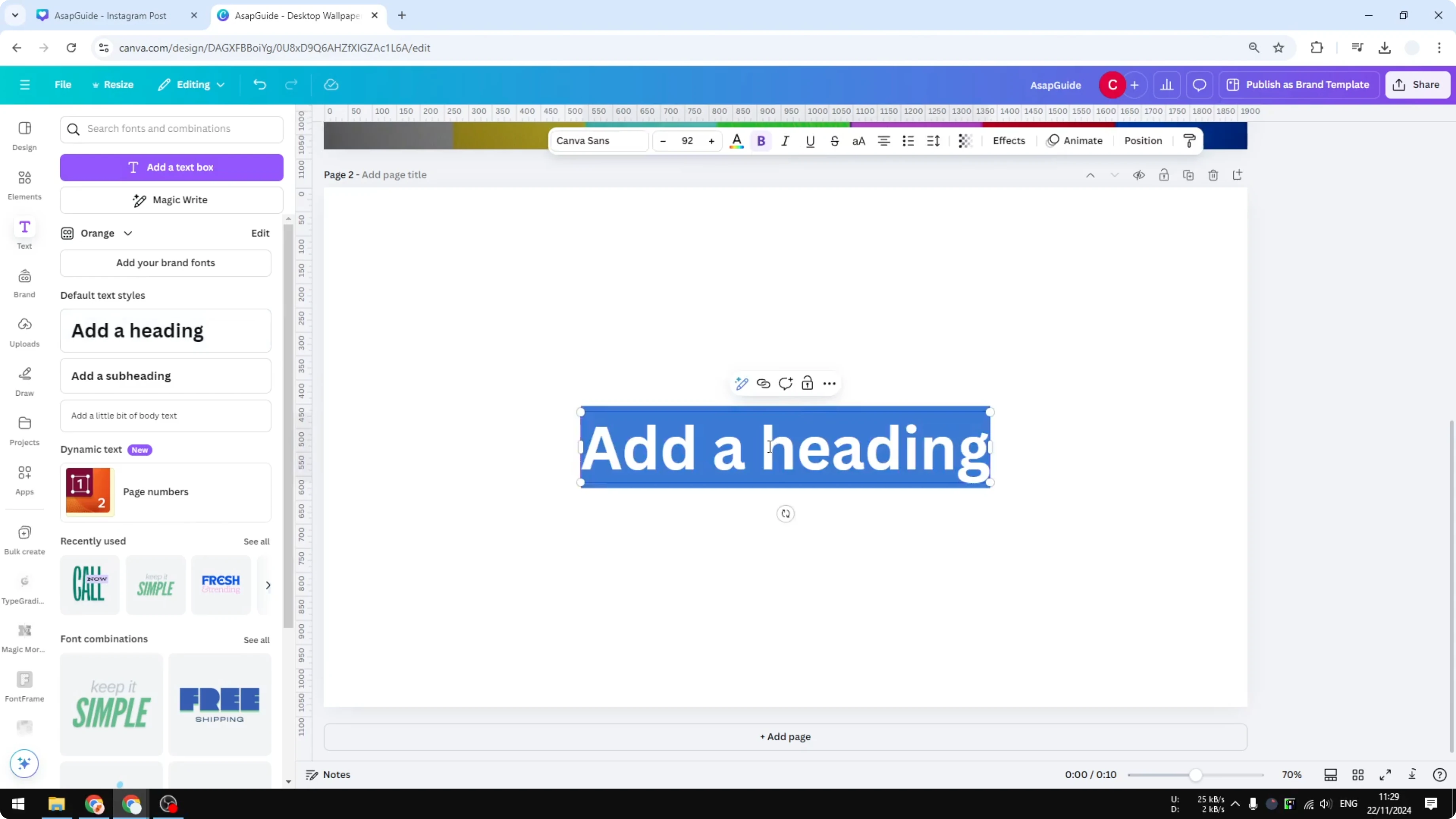 Screenshot from How to Create a VHS Text Effect in Canva at 32s