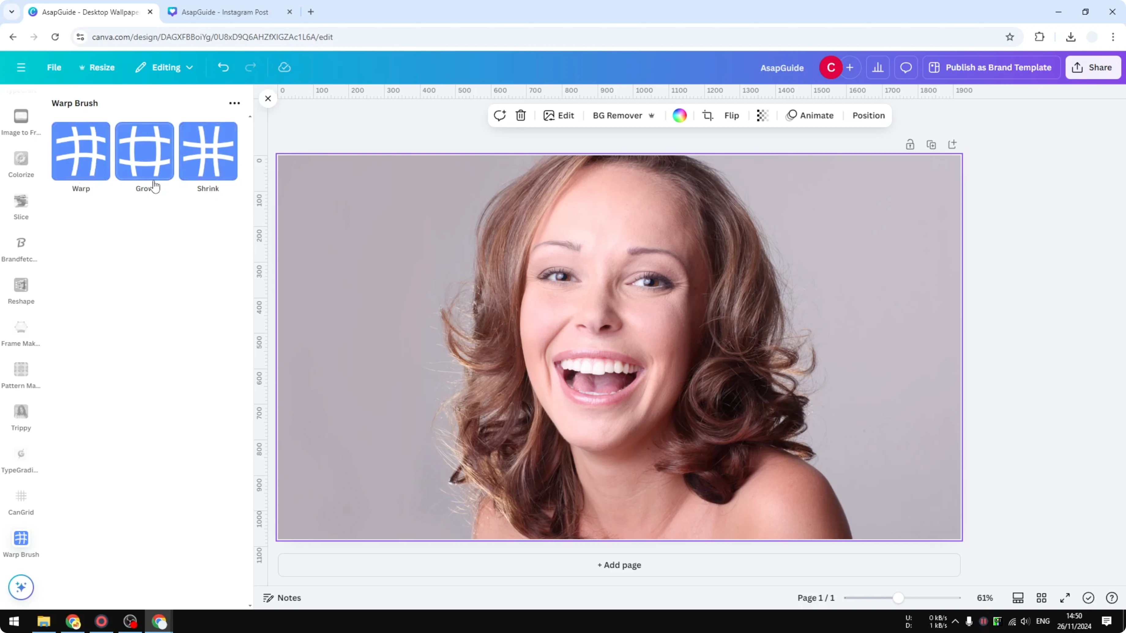 Screenshot from How to Warp an Image in Canva at 36s