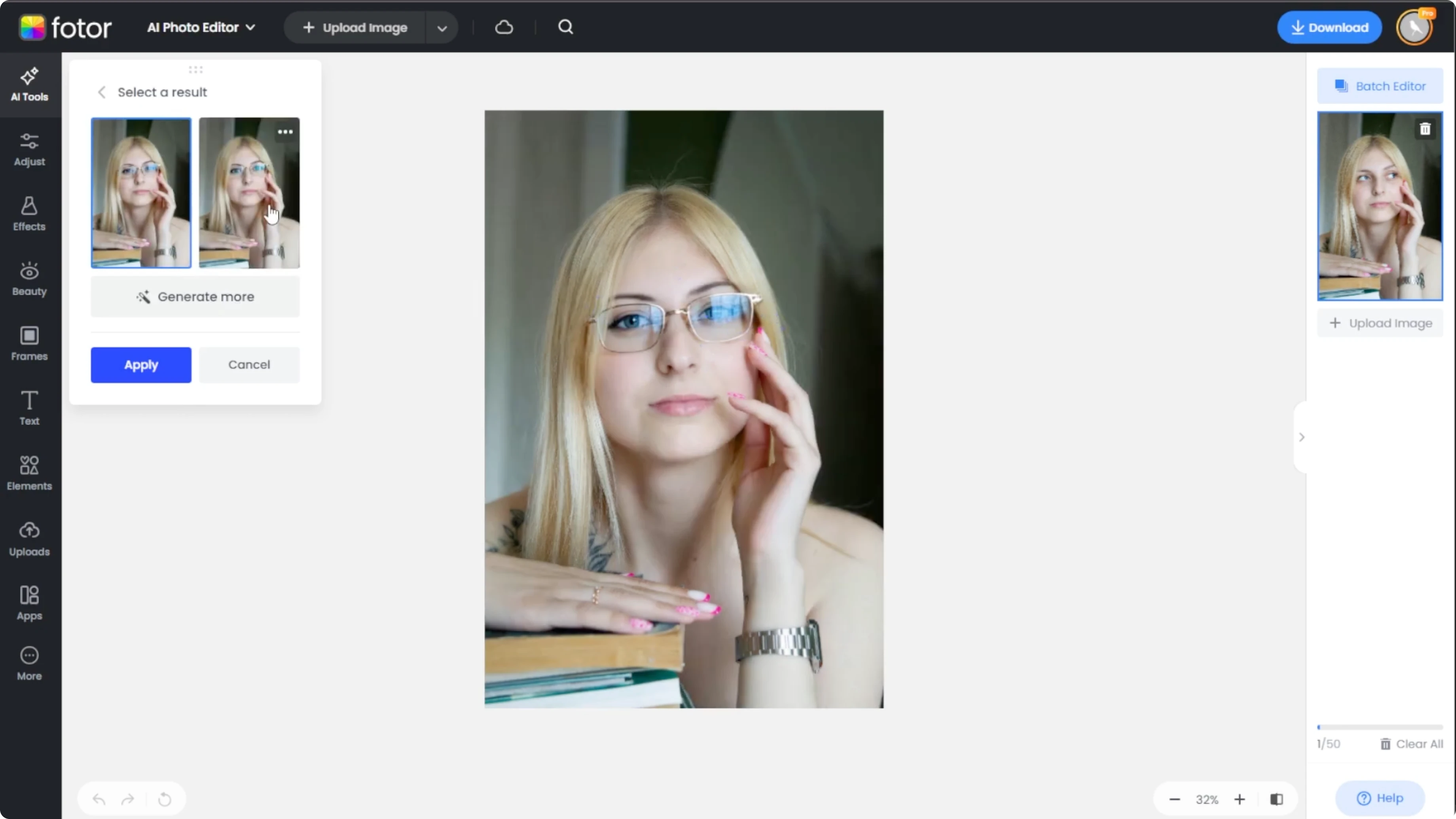 Screenshot from How to Visualize Yourself Wearing Different Eyeglasses with AI? at 116s