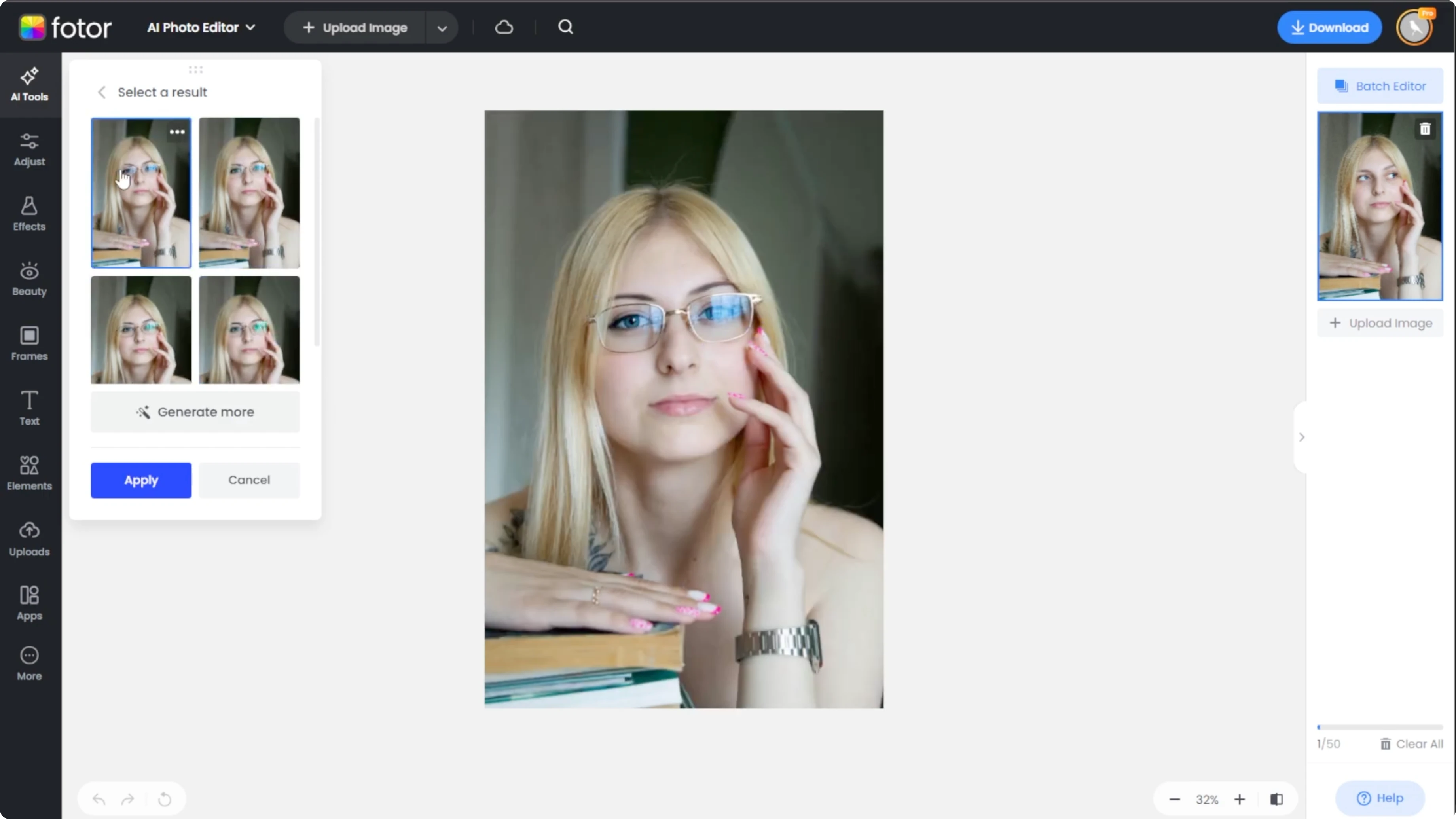 Screenshot from How to Visualize Yourself Wearing Different Eyeglasses with AI? at 129s