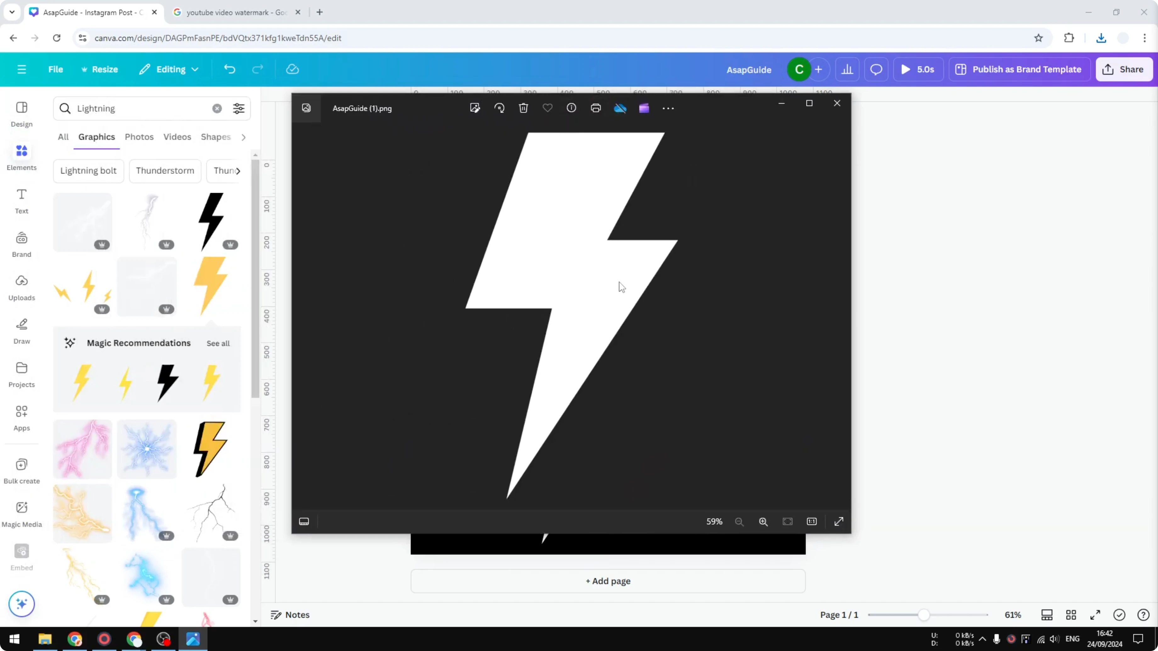 Screenshot from How to Create YouTube Video Watermark in Canva at 148s