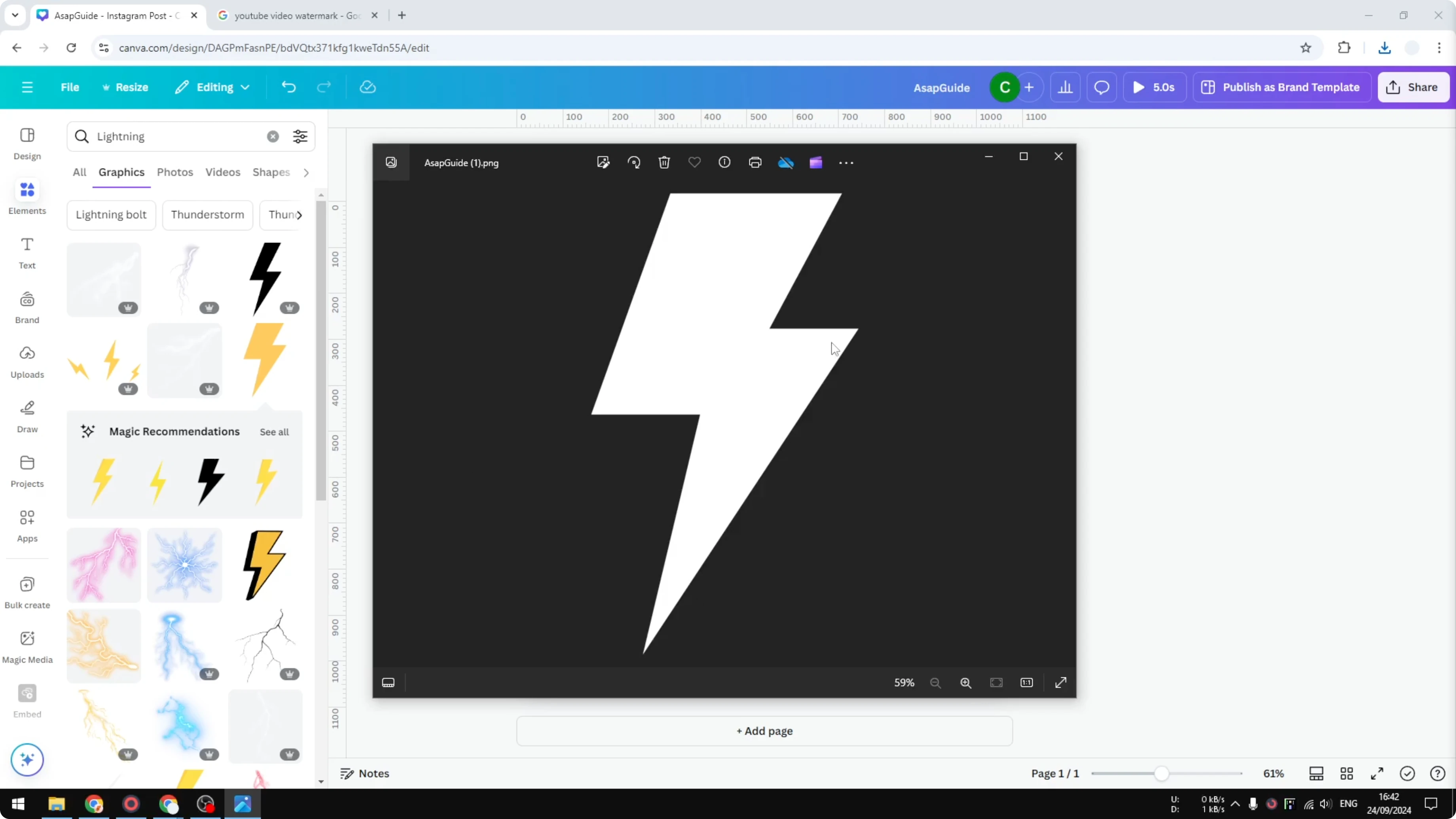 Screenshot from How to Create YouTube Video Watermark in Canva at 163s