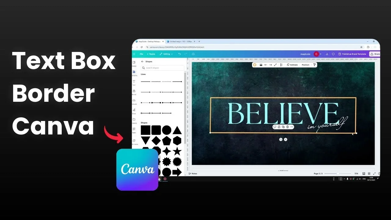 How to Add a Border to a Text Box in Canva