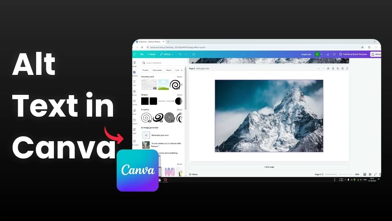 How to Add Alt Text to an Picture in Canva