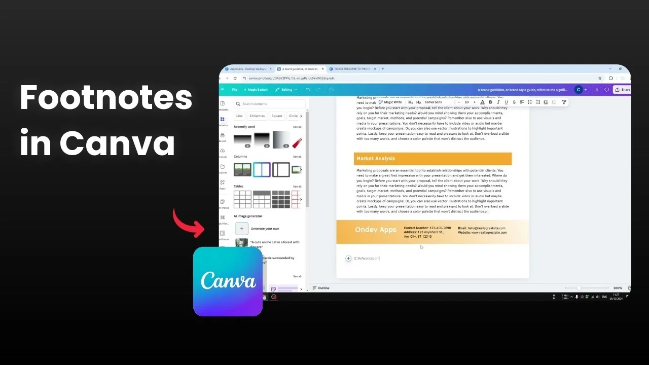 How to Add Footnotes in Canva