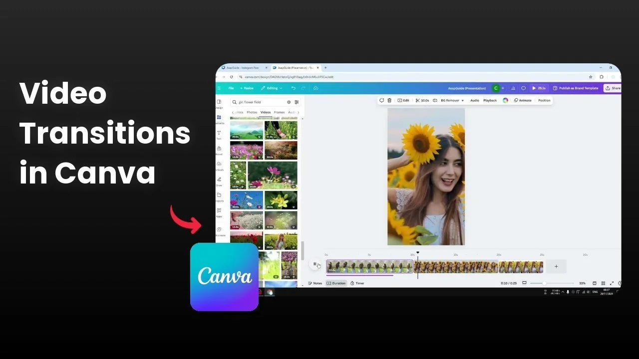 How to Add Video Transitions in Canva
