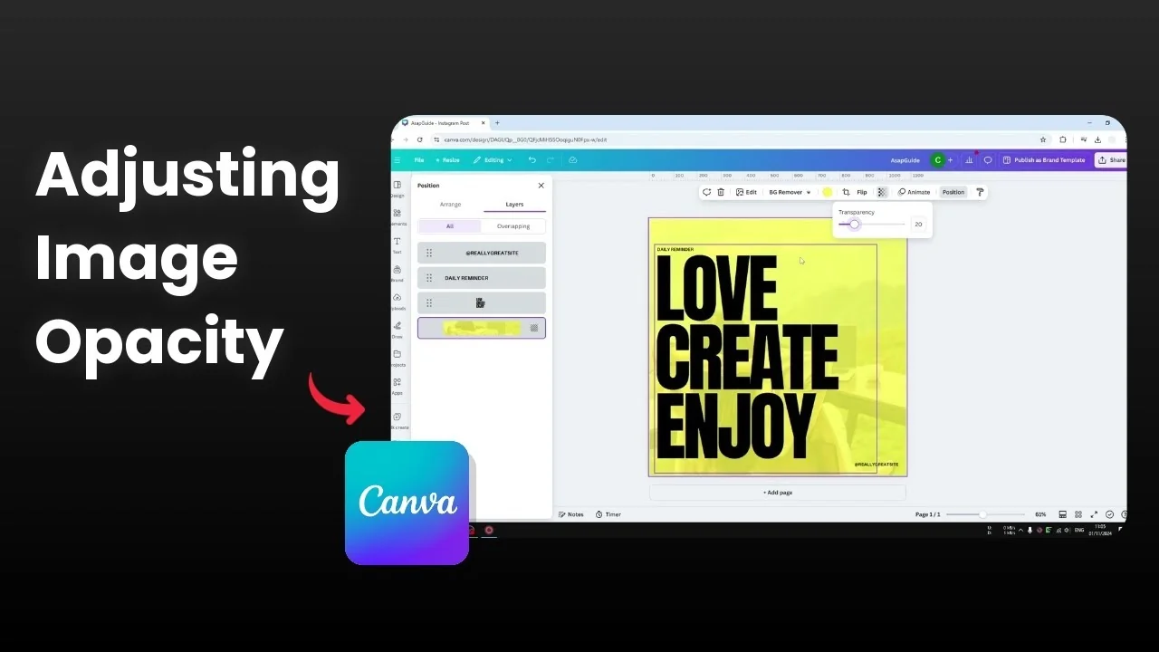 How to Adjust Background Image Transparency
