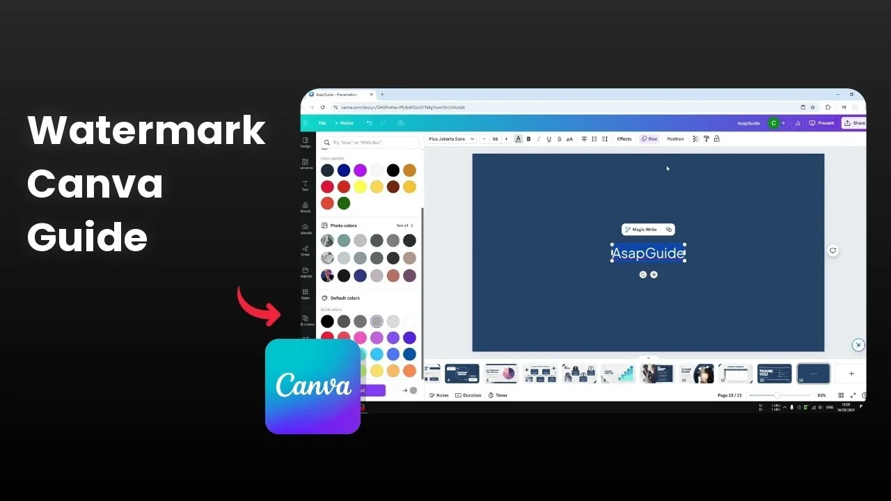 How To Apply Watermark In Canva