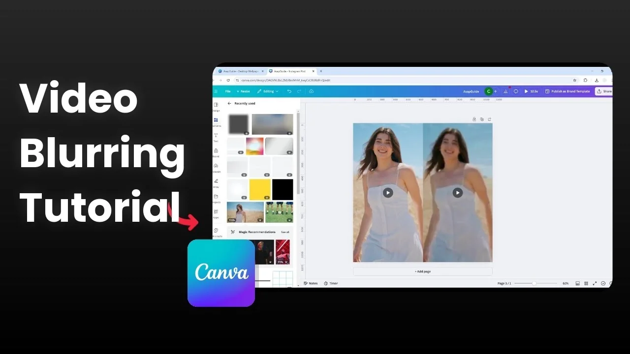 How to Blur a Video in Canva