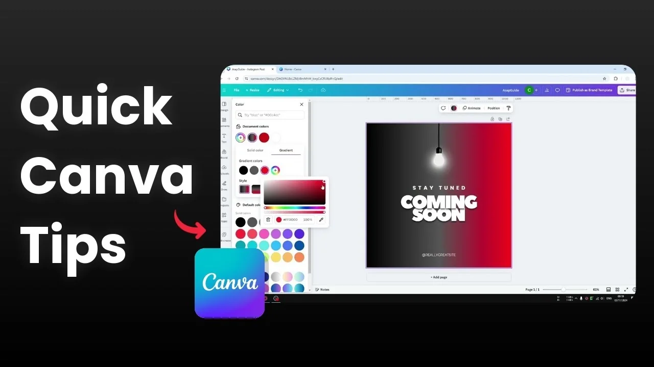 How to Change Background Color on Canva
