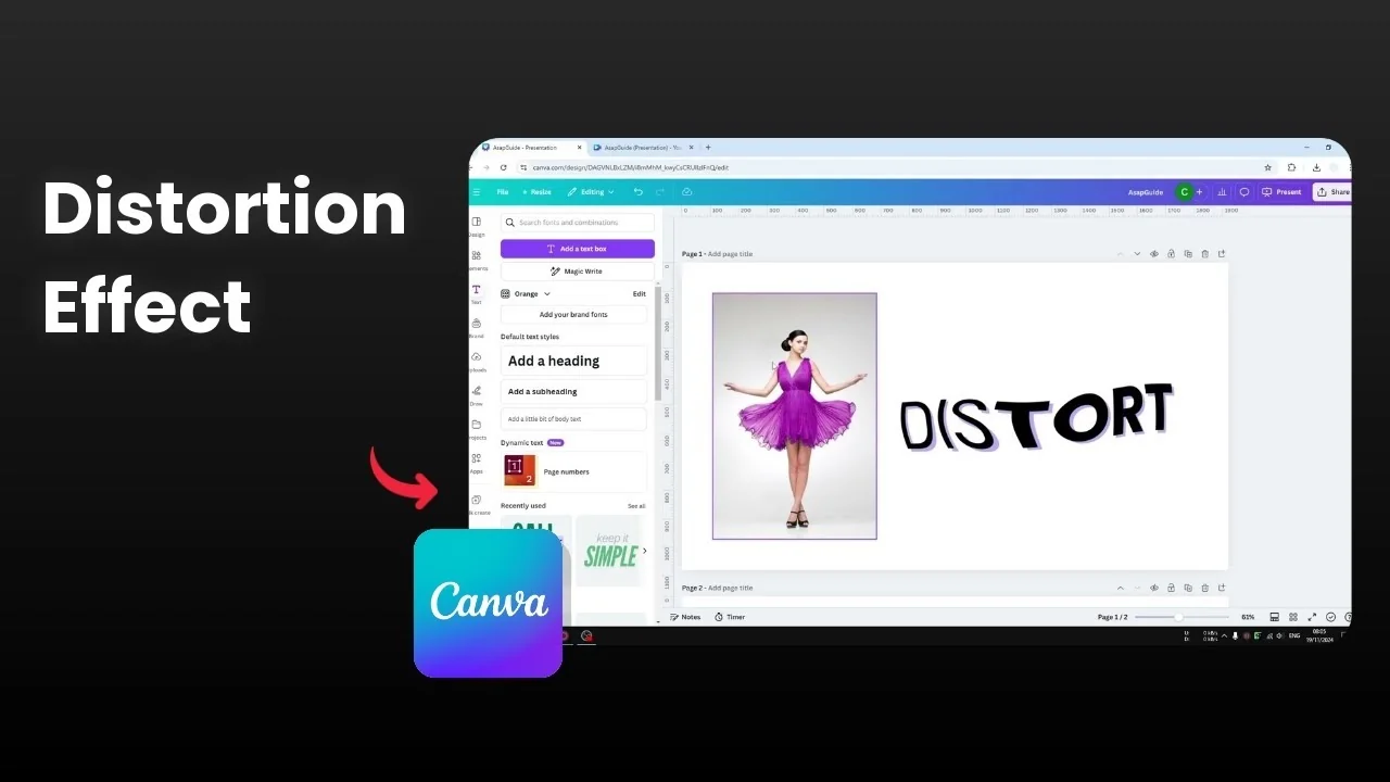 How to Create a Distortion Effect in Canva