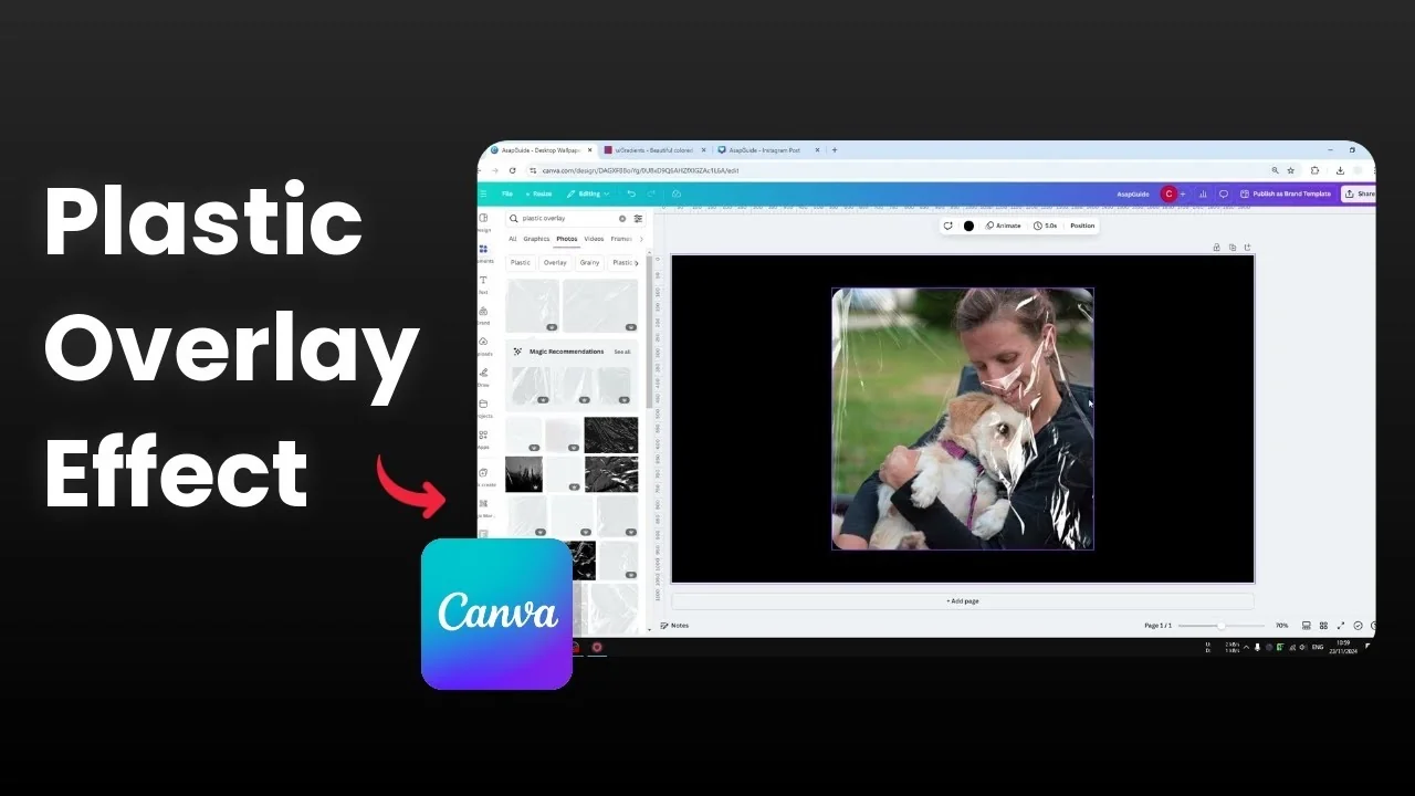 How to Create a Plastic Overlay Effect in Canva