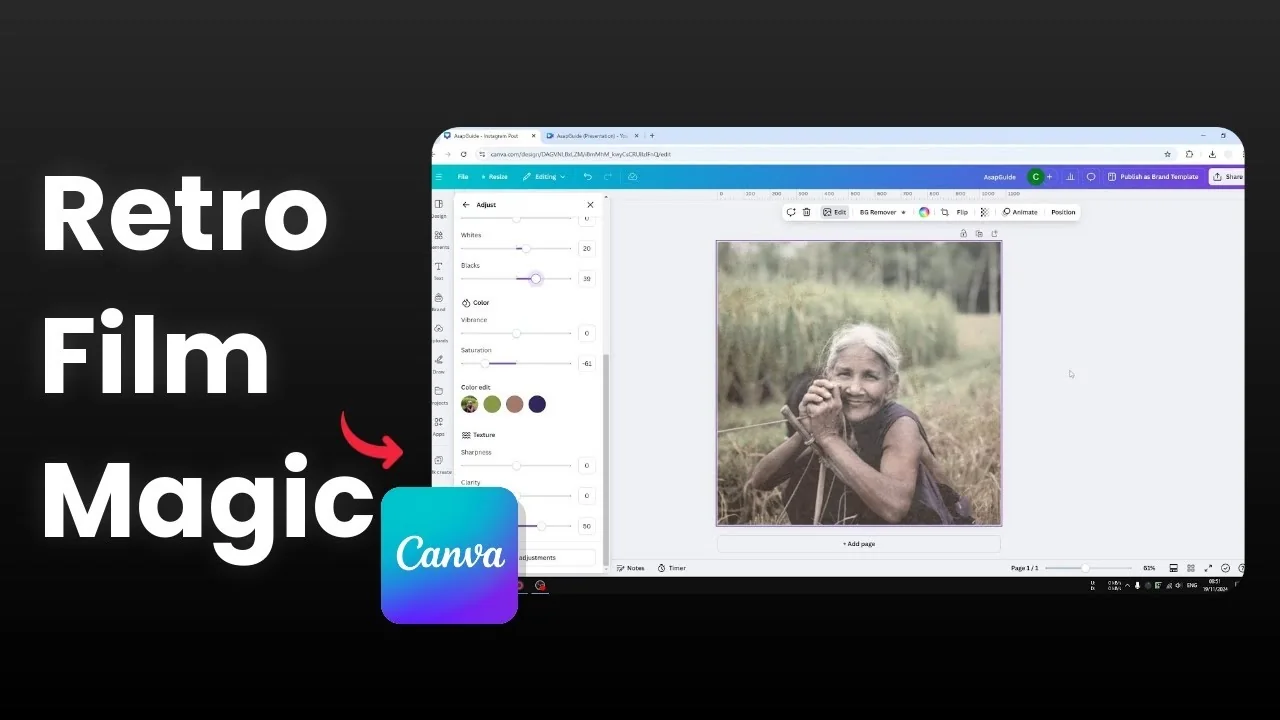 How to Create a Retro Film Effect in Canva
