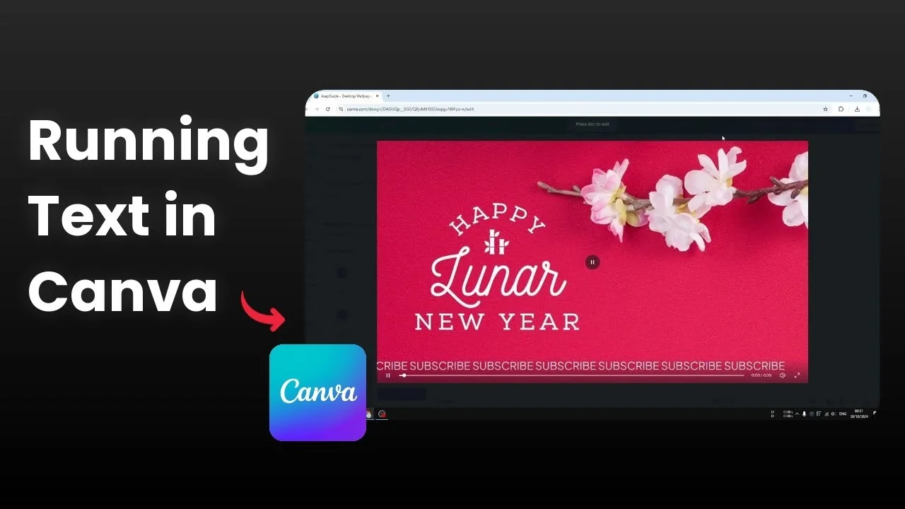 How to Create Running Text Effect in Canva