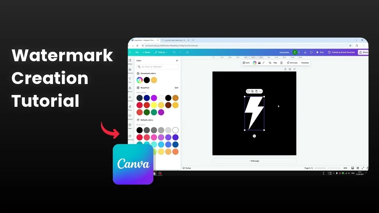 How to Create YouTube Video Watermark in Canva