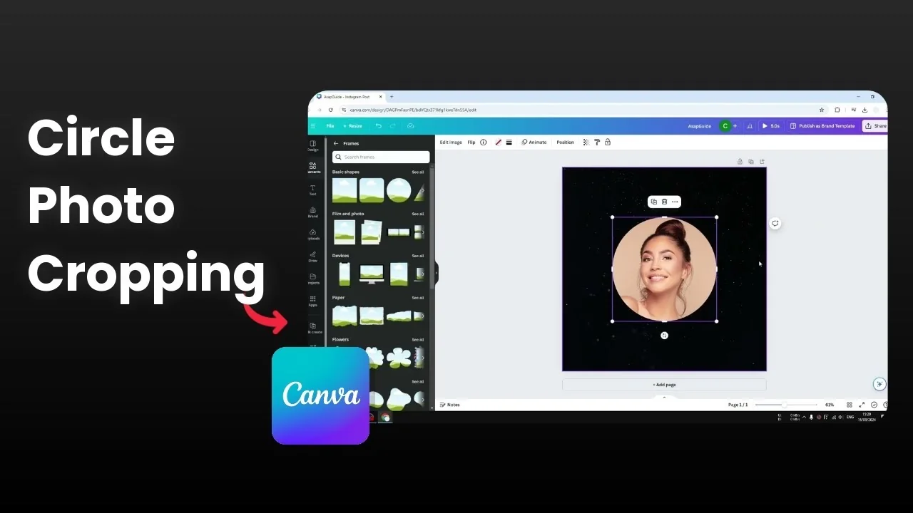 How To Crop A Photo Into A CIRCLE In Canva