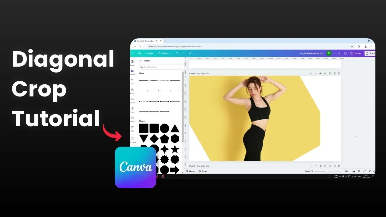 How to Crop Image Diagonally in Canva