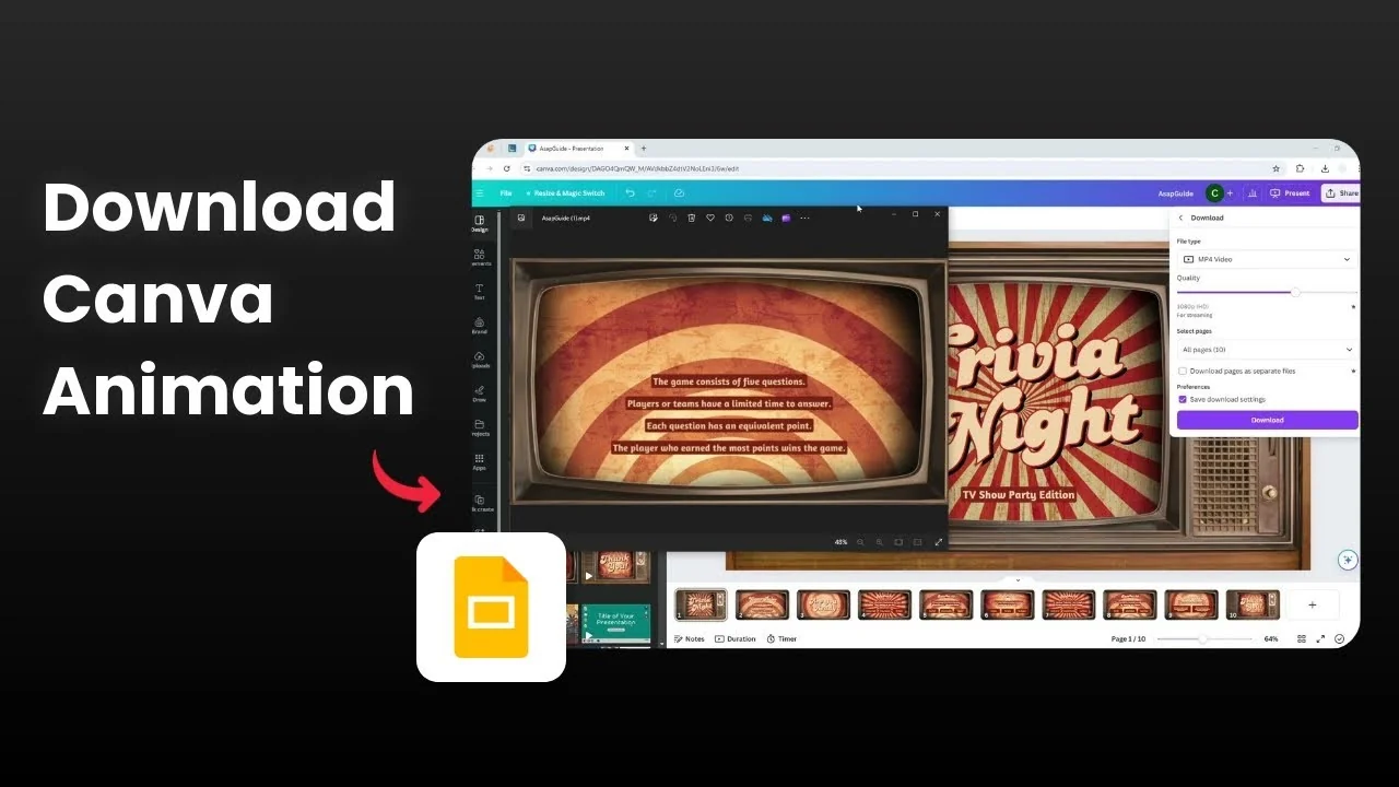 How to Download Canva Presentation with Animation