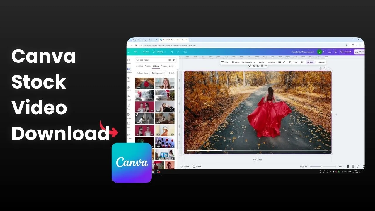 How to Download Stock Video from Canva