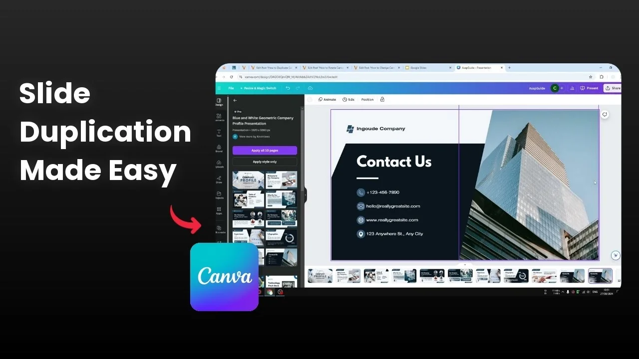 How to Duplicate a Slide in Canva