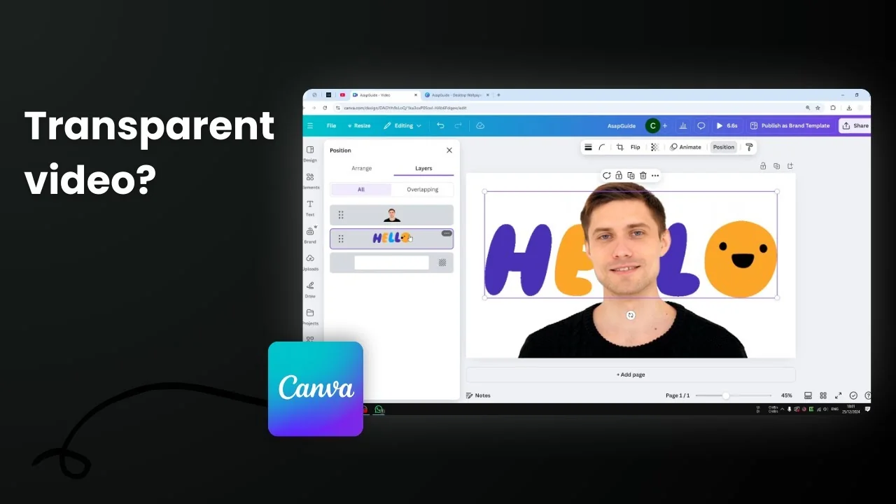 How to Export Canva Video with Transparent Background