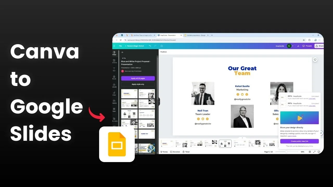 How to Import a Canva Presentation into Google Slides