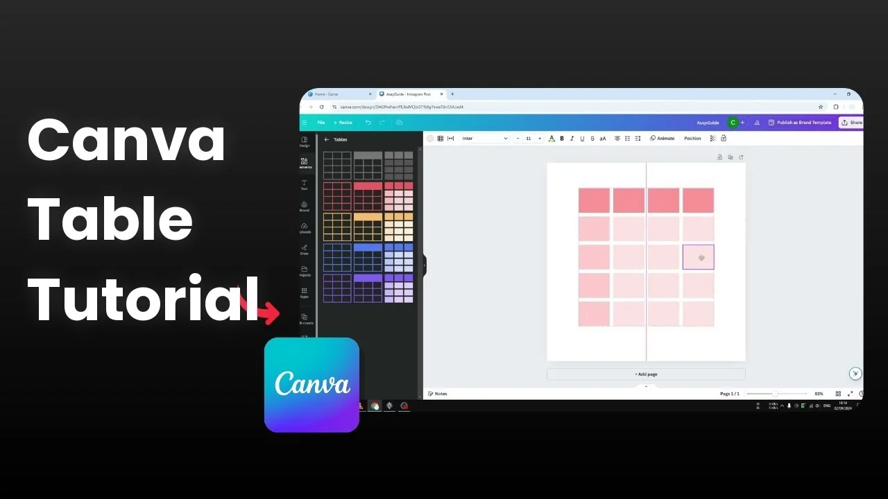 How To Insert A Table In Canva