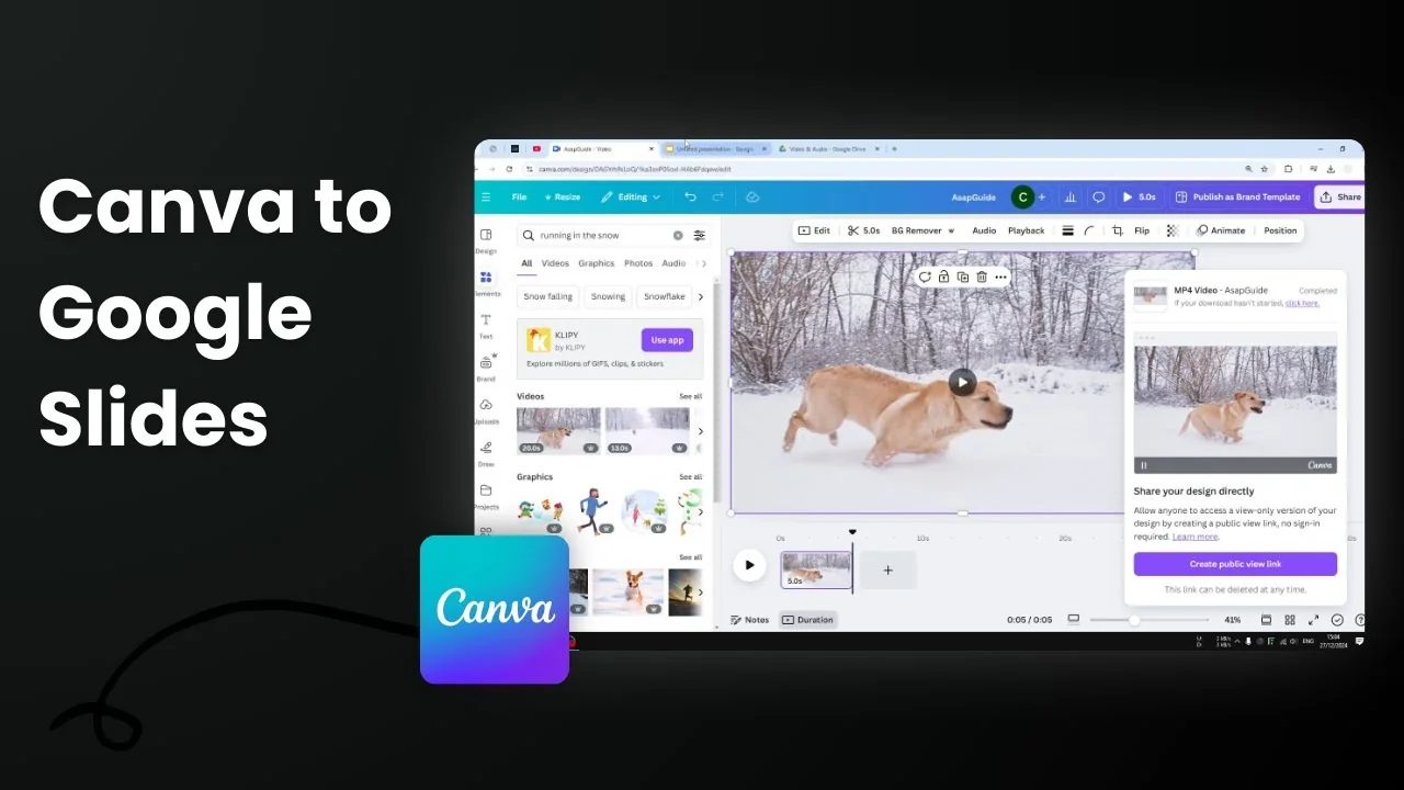 How to Insert Canva Video in Google Slides