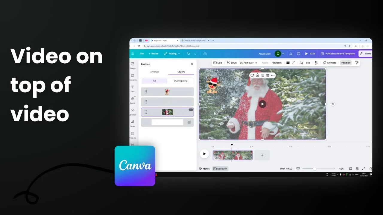 How to Layer Video Clips in Canva