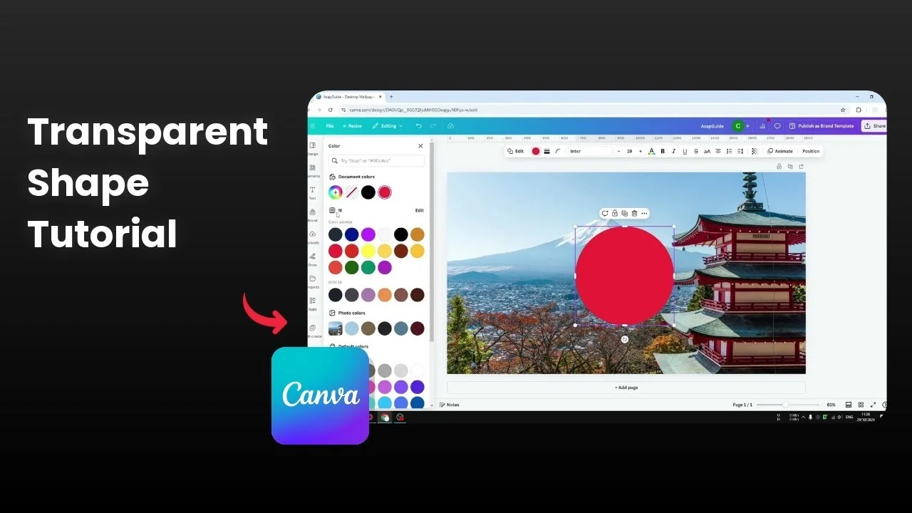 How to Make a Shape Transparent in Canva