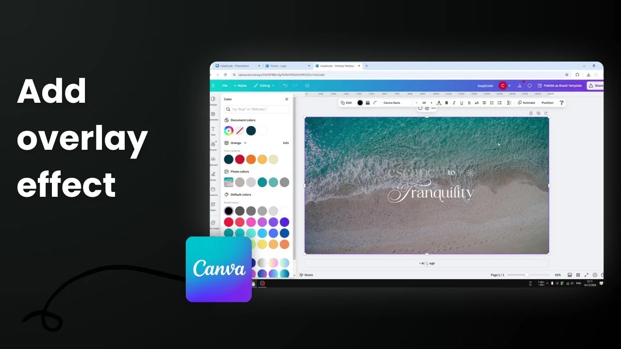 How to Make a Transparent Overlay in Canva