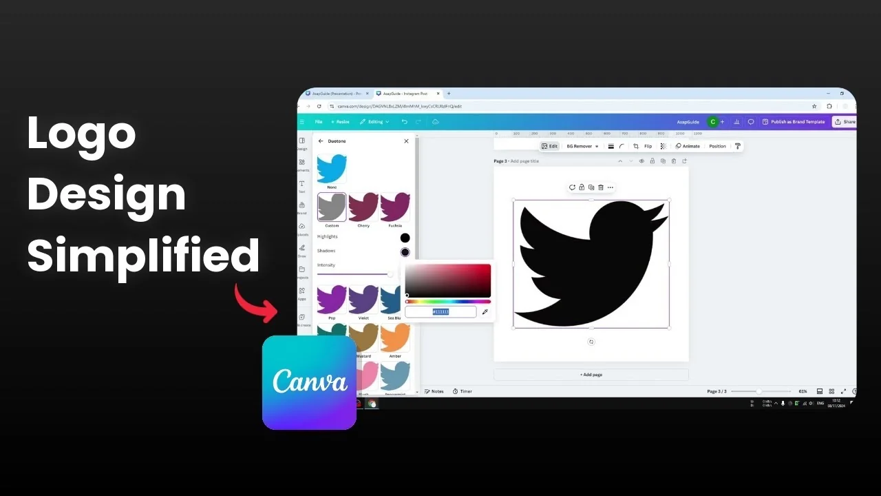 How to Make Logo Black and White in Canva