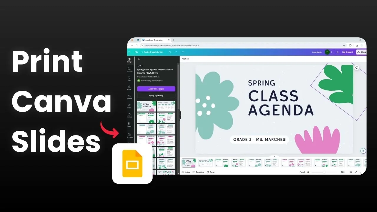 How to Print Canva Presentation