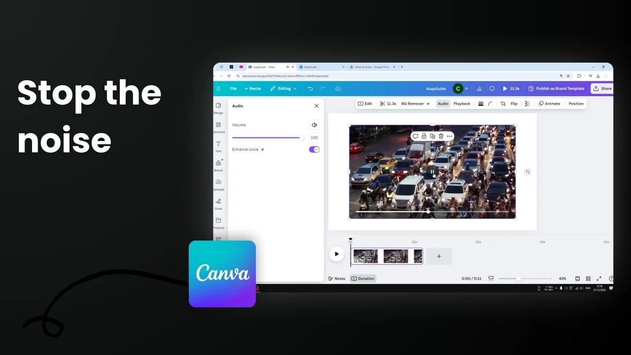 How to Remove Background Audio Noise in Canva