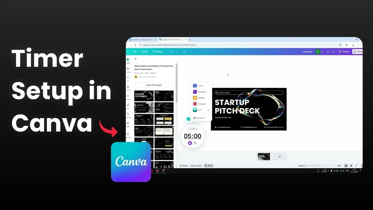 How to Set a Timer in Canva Whiteboard
