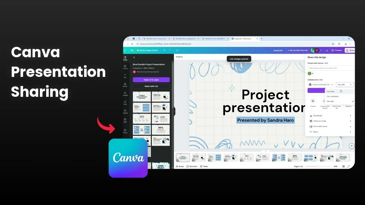 How to Share Canva Presentation with Anyone