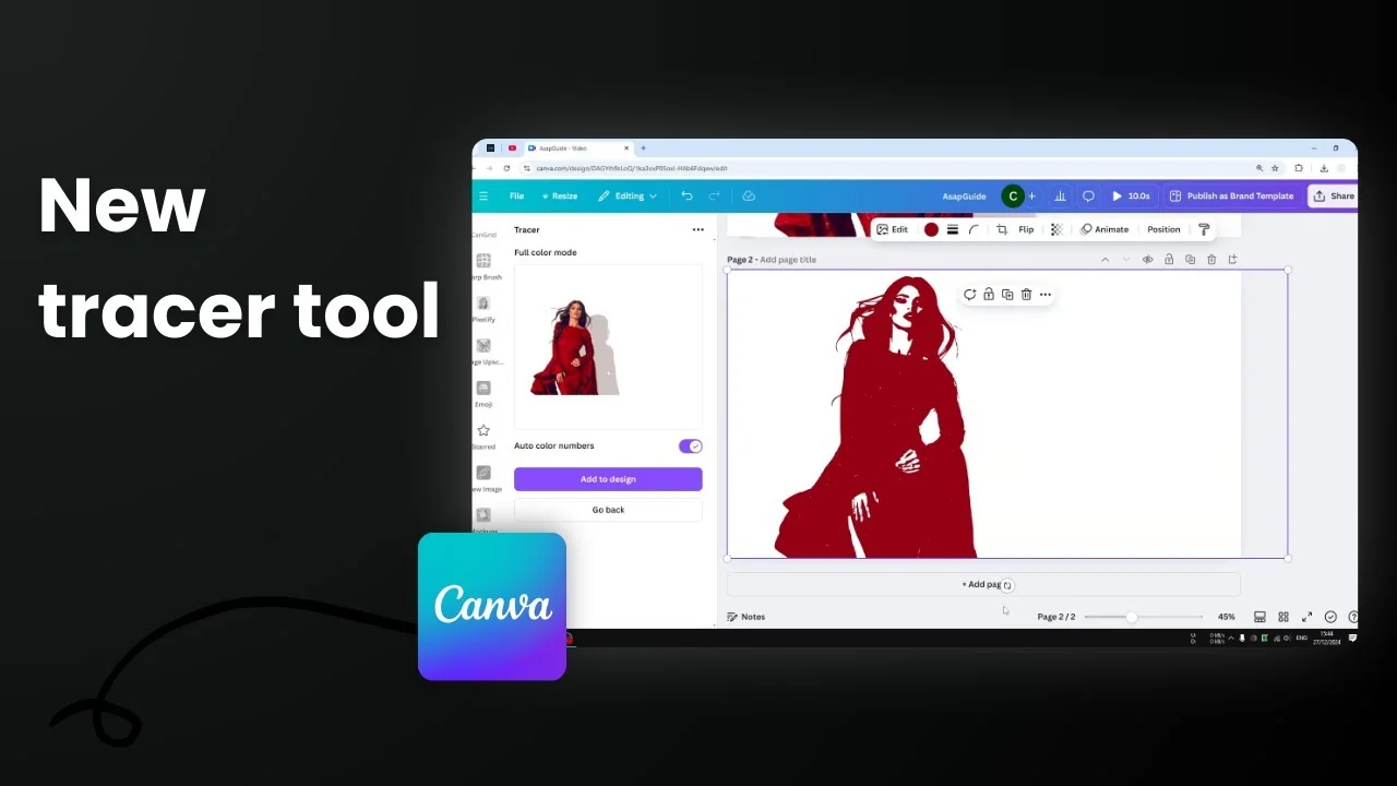 How to Trace Photo in Canva using AI