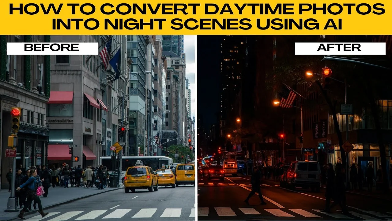 How to Transform Daytime Photos into Realistic Night Scenes with AI?