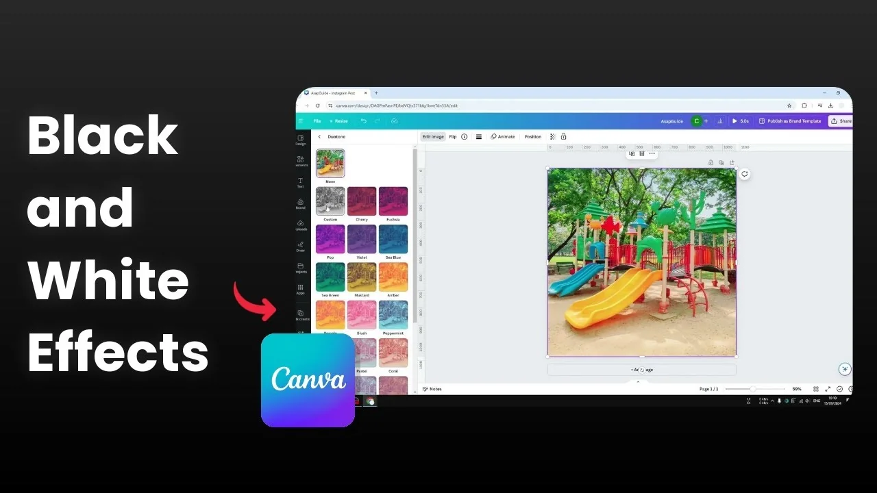 How to Turn a Photo Black and White in Canva