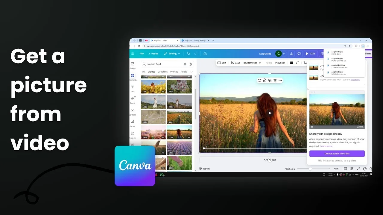How to Turn a Video into an Image in Canva